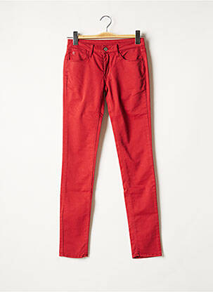 Pantalon slim rouge LE TEMPS DES CERISES femme