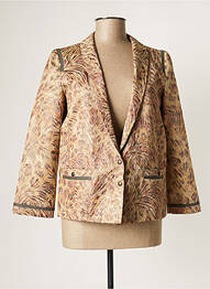 Veste casual col tailleur beige ROSEANNA femme