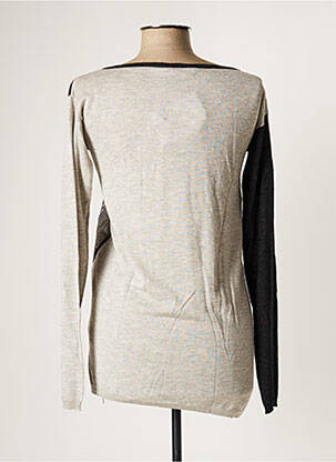 Pull tunique tissage lainage manches longues gris I BLUES femme