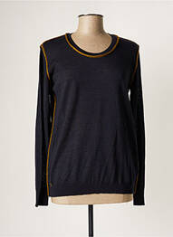 Pull finition bords-côtes manches longues bleu MANILA GRACE femme