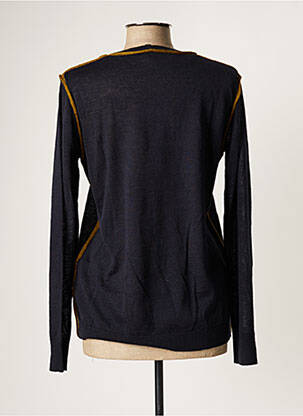 Pull finition bords-côtes manches longues bleu MANILA GRACE femme