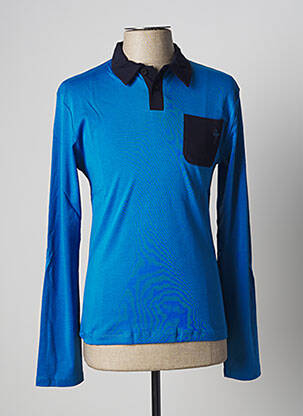Polo manches longues manches longues bleu KATZ OUTFITTER homme