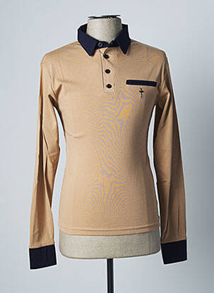 Polo manches longues manches longues beige KATZ OUTFITTER homme