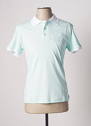 Polo broderie motifs brodés manches courtes vert KATZ OUTFITTER homme