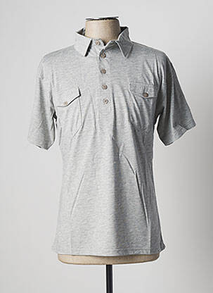 Polo tissage jersey manches courtes gris KATZ OUTFITTER homme