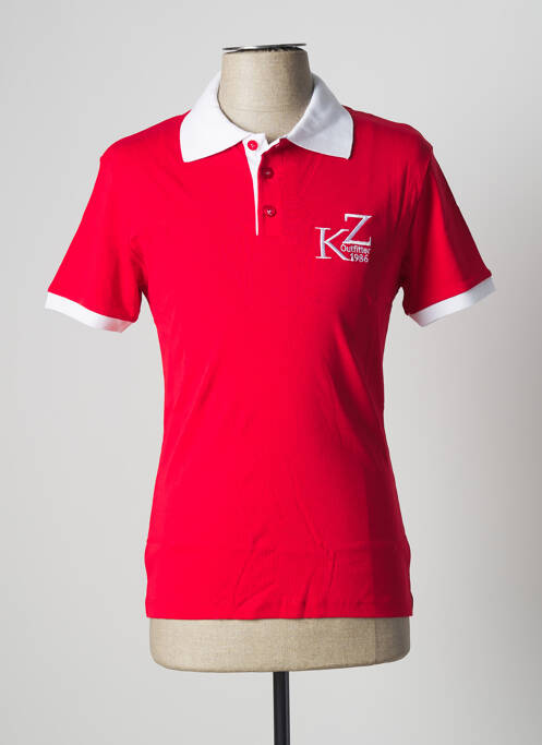 Polo broderie motifs brodés manches courtes rouge KATZ OUTFITTER homme
