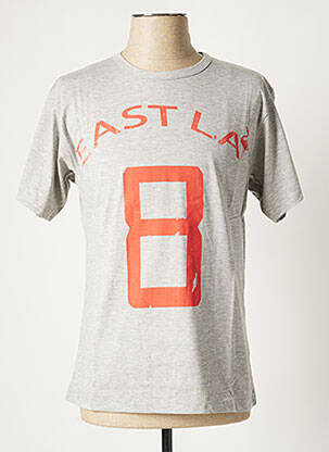 T-shirt coupe cintrée manches courtes gris KATZ OUTFITTER homme