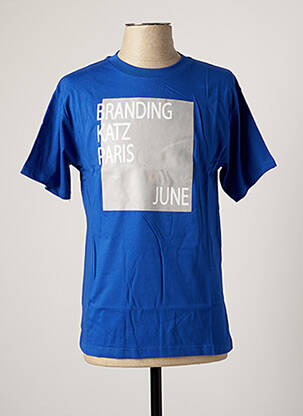 T-shirt coupe cintrée manches courtes bleu KATZ OUTFITTER homme