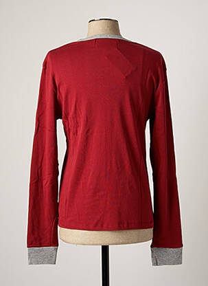 T-shirt broderie manches longues rouge KATZ OUTFITTER homme