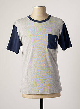 T-shirt coupe cintrée manches courtes gris KATZ OUTFITTER homme