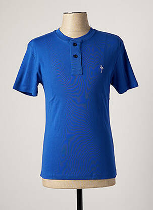 T-shirt broderie manches courtes bleu KATZ OUTFITTER homme