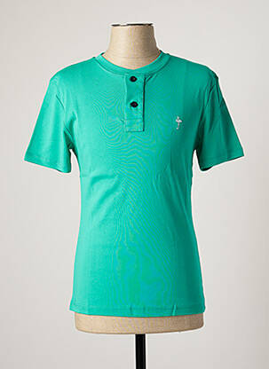 T-shirt broderie manches courtes vert KATZ OUTFITTER homme