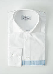 Chemise manches longues blanc OZOA pour homme seconde vue