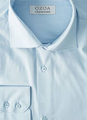 Chemise manches longues bleu OZOA pour homme seconde vue