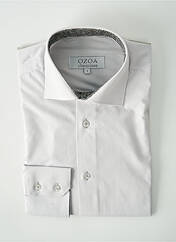 Chemise manches longues gris OZOA pour homme seconde vue