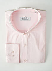 Chemise manches longues rose OZOA pour homme seconde vue