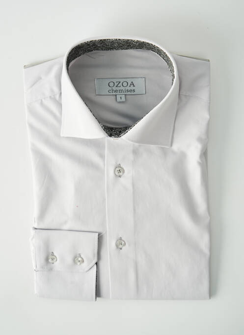 Chemise manches longues gris OZOA pour homme