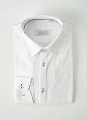 Chemise manches longues blanc OZOA pour homme seconde vue