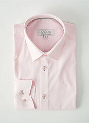 Chemise manches longues rose OZOA pour homme seconde vue