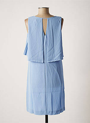 Robe mi-longue coupe fluide sans manche bleu NINATI femme
