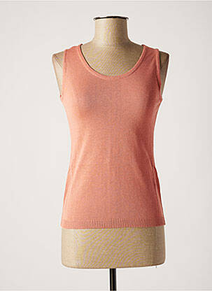 Top tissage jersey sans manche rose NINATI femme