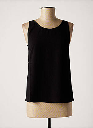 Top coupe fluide sans manche noir NINATI femme