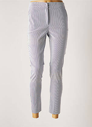 Pantalon 7/8 taille haute taille haute bleu NINATI femme