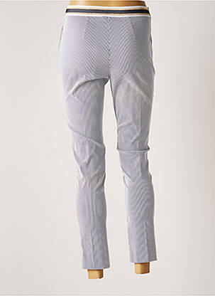 Pantalon 7/8 taille haute taille haute bleu NINATI femme