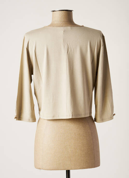 Gilet manches longues beige NINATI pour femme