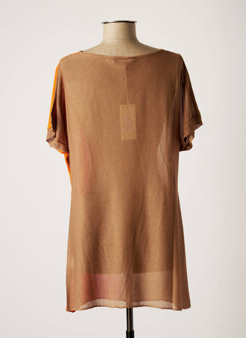 Pull tunique marron NINATI pour femme