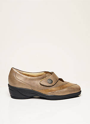 Chaussures de confort matière lisse talon de 4 à 6cm beige GOLDKRONE femme