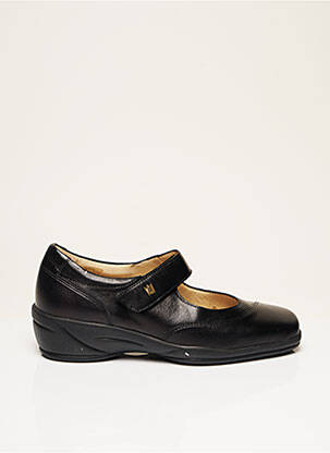 Chaussures de confort tissage satiné talon plat jusqu'à 3cm noir GOLDKRONE femme