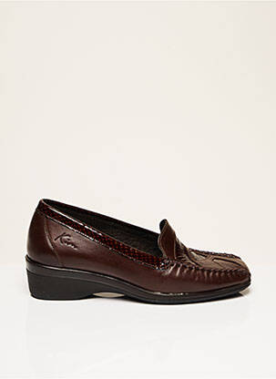 Chaussures de confort talon compensé talon plat jusqu'à 3cm marron KIM femme