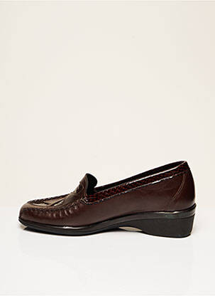 Chaussures de confort talon compensé talon plat jusqu'à 3cm marron KIM femme