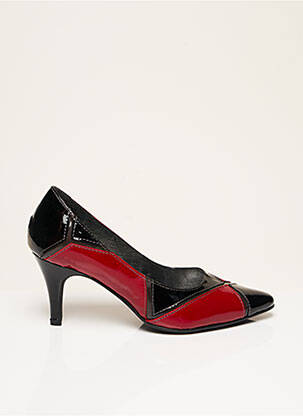 Escarpins matière lisse talon de 4 à 6cm rouge J.METAYER femme