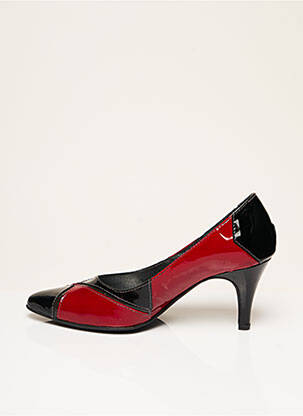 Escarpins matière lisse talon de 4 à 6cm rouge J.METAYER femme