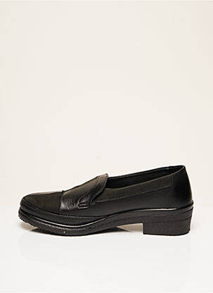 Mocassins tissage satiné talon plat jusqu'à 3cm noir ROHDE femme