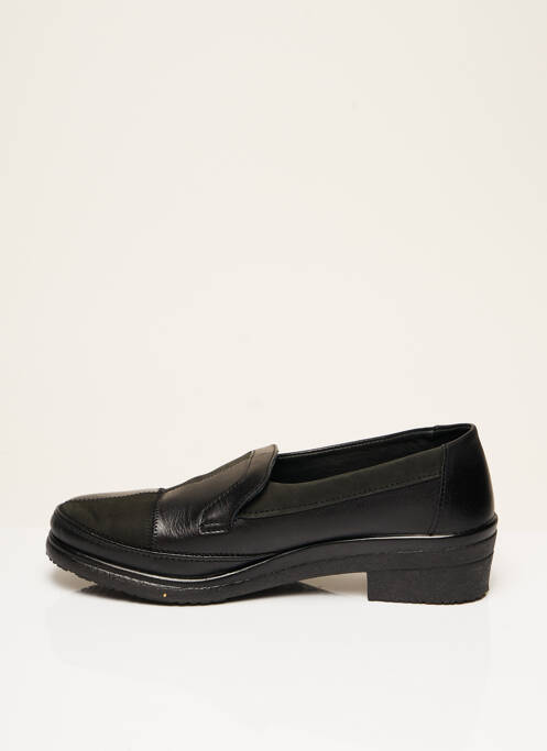 Mocassins tissage satiné talon plat jusqu'à 3cm noir ROHDE femme