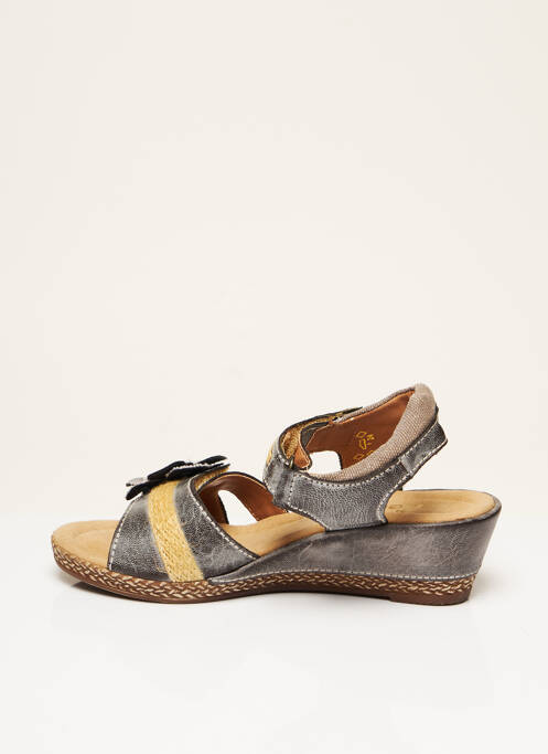 Sandales/Nu pieds gris RIEKER pour fille