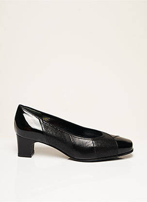 Ballerines matière lisse talon de 4 à 6cm noir HASLEY femme