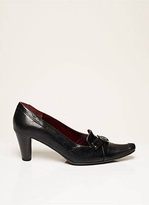 Escarpins tissage satiné talon de 7 à 9cm noir FEELING femme
