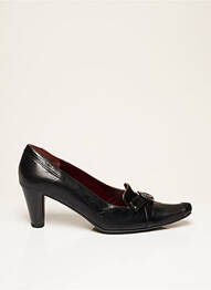 Escarpins tissage satiné talon de 7 à 9cm noir FEELING femme