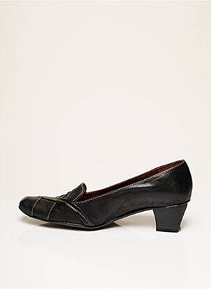Escarpins tissage satiné talon de 4 à 6cm noir FEELING femme