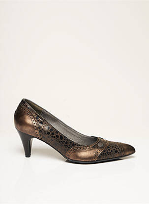 Escarpins bout pointu talon de 4 à 6cm marron MONDRIE femme