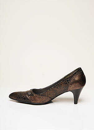 Escarpins bout pointu talon de 4 à 6cm marron MONDRIE femme