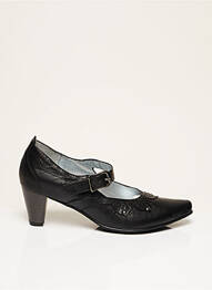 Escarpins tissage satiné talon de 4 à 6cm noir ARTIKA SOFT femme