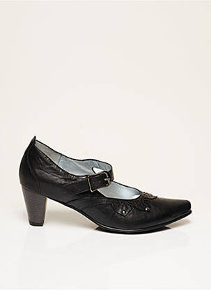 Escarpins tissage satiné talon de 4 à 6cm noir ARTIKA SOFT femme