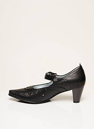 Escarpins tissage satiné talon de 4 à 6cm noir ARTIKA SOFT femme