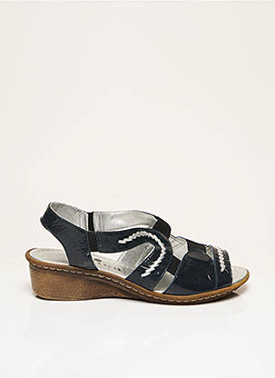 Sandales/nu pieds matière lisse talon plat jusqu'à 3cm noir ARTIKA SOFT femme