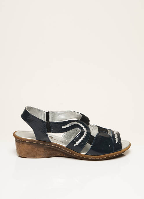 Sandales/nu pieds matière lisse talon plat jusqu'à 3cm noir ARTIKA SOFT femme
